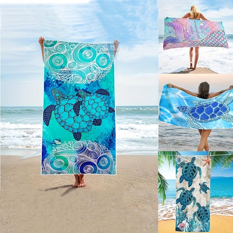 Sandproof Microfiber Beach Towel Soft & Absorbent 29.5x59in