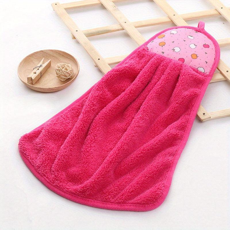 Coral Velvet Hand Towels 9.84 x 16.93 Inches