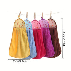 Coral Velvet Hand Towels 9.84 x 16.93 Inches