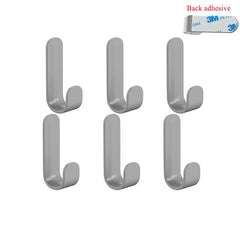 6pcs Wall Organize Hook Door Back Key Cloth Hanger Bathroom Towel Holder