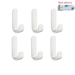6pcs Wall Organize Hook Door Back Key Cloth Hanger Bathroom Towel Holder