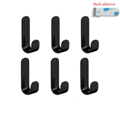 6pcs Wall Organize Hook Door Back Key Cloth Hanger Bathroom Towel Holder
