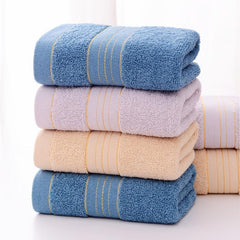 3pcs Striped Embroidered Hand Towel - Soft Skin-friendly Face Towel