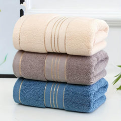3pcs Striped Embroidered Hand Towel - Soft Skin-friendly Face Towel