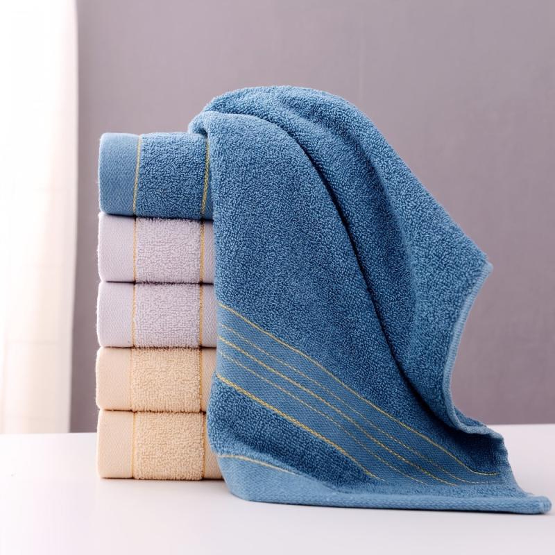 3pcs Striped Embroidered Hand Towel - Soft Skin-friendly Face Towel