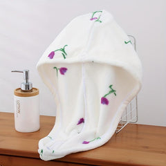 Flower Purple Towel Bath Towel Set, Soft & Fast Drying Shower Towel