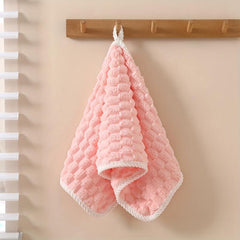 Coral Velvet Hand Towel Soft Skin-friendly Absorbent Towel for Home Bathroom
