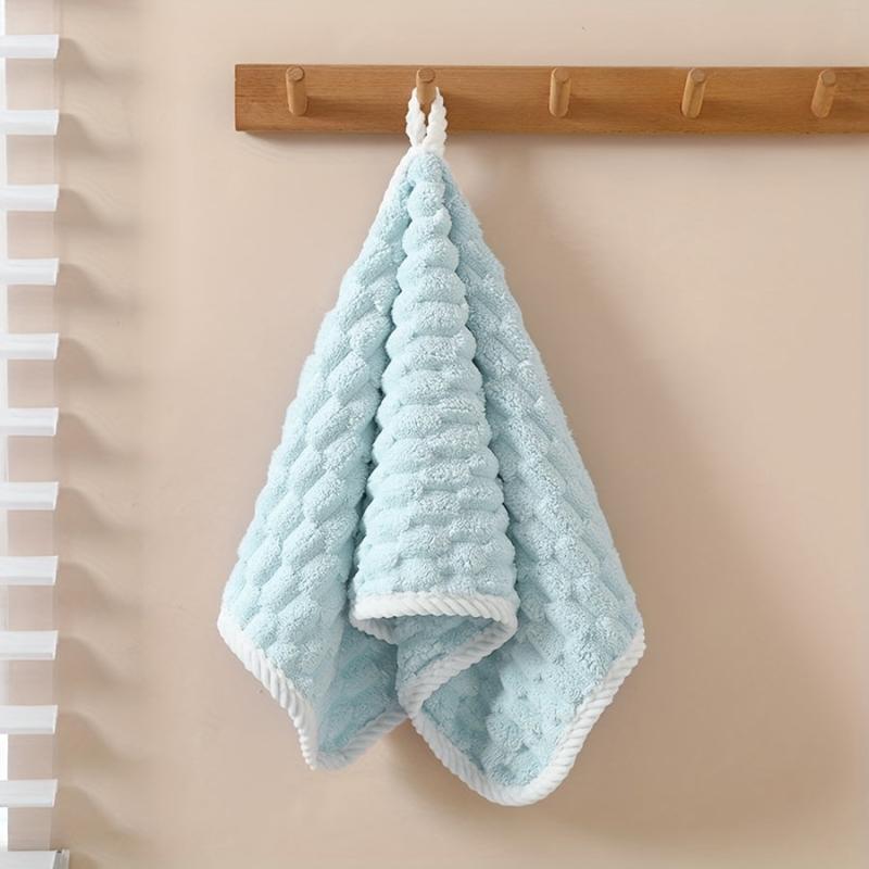 Coral Velvet Hand Towel Soft Skin-friendly Absorbent Towel for Home Bathroom