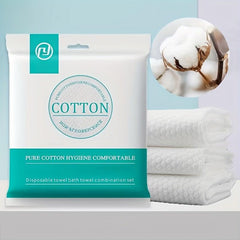 2pc Cotton Bath Towel Set Individually Wrapped Travel Business Soft Absorbent