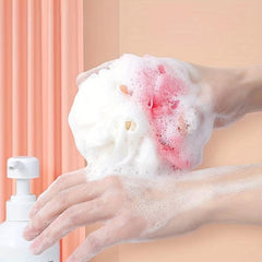1pc Foaming Bath Ball Loofah Sponge Deep Cleaning Rose Shower Loofah
