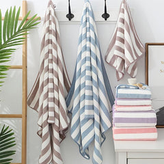 Polyester Stripe Beach Towel For Adults 70x140cm