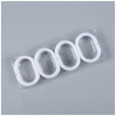 12pcs Plastic Shower Curtain Rings Hooks