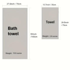 Quick Dry Lightweight Towel Set Soft Comfortable Bath Towel Fitness