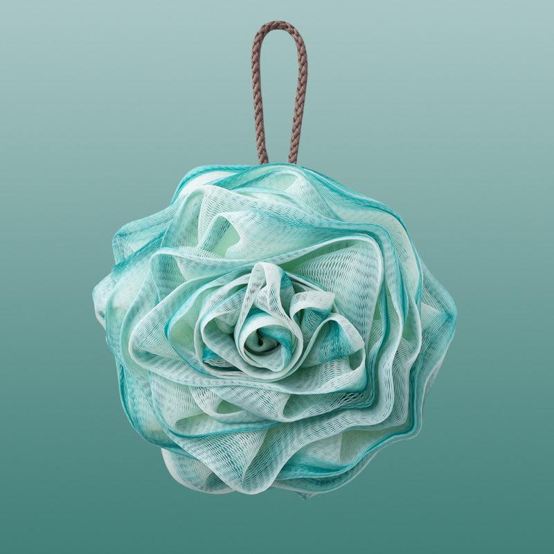 Rose Bath Ball Exfoliating Scrub Shower Puff Massage Brush Bathroom Shower