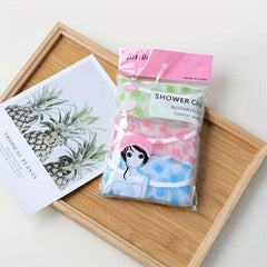 3pcs Colorful Polka Dot Shower Cap Waterproof Multifunctional Bath Cap