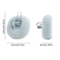 Round Bath Ball With Handle for Exfoliating Scrub