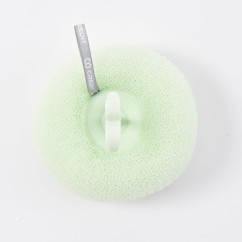Round Bath Ball With Handle for Exfoliating Scrub