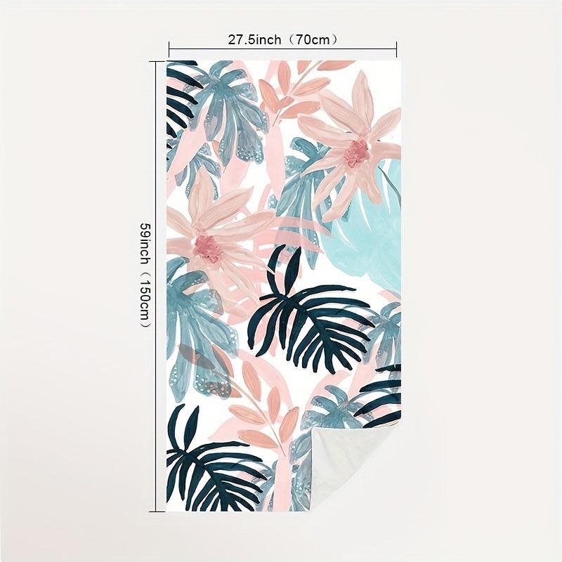 Leaf Flower Beach Towels Quick Drying Microfiber Beach Blanket