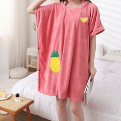 Women's Hooded Towel Cloak Bathrobe Quick Drying Soft Bath Wrap Towel