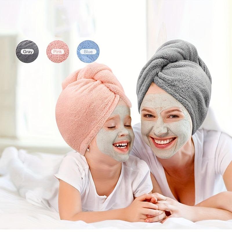 Microfiber Hair Towel Wrap for Quick Dry Hair Turban 28 Inch Bathroom Accessory