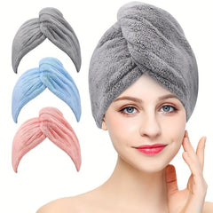 Microfiber Hair Towel Wrap for Quick Dry Hair Turban 28 Inch Bathroom Accessory