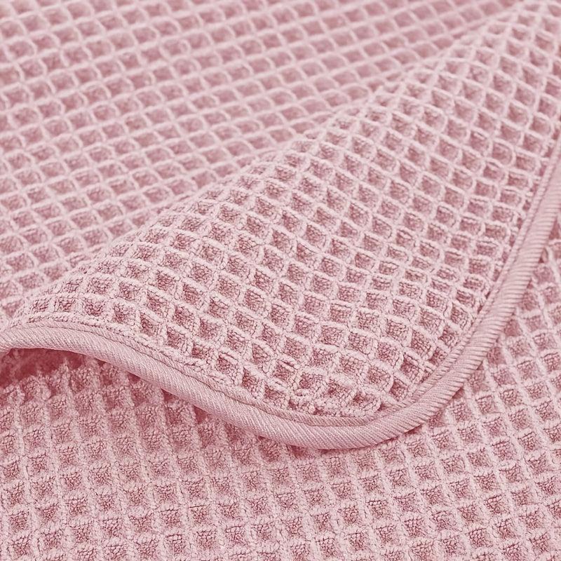 4pcs Solid Waffle Towels Set Soft Absorbent Bathroom Towels Cotton Towels