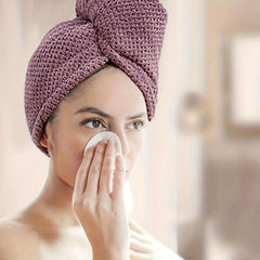 2pcs Bath Skirt & Hair Caps for Women Soft & Absorbent Towel Bathrobe