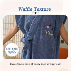 2pcs Bath Skirt & Hair Caps for Women Soft & Absorbent Towel Bathrobe