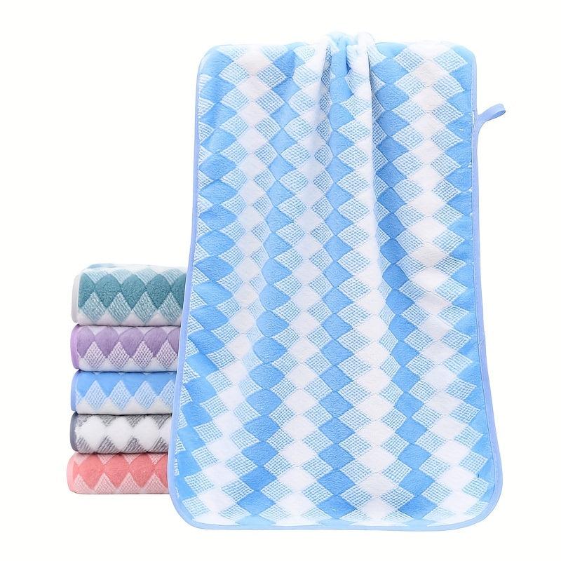 2pcs Geometric Pattern Hand Towel Set Soft Skin-friendly Face Towel