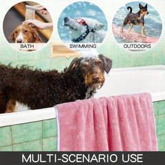 Soft Pet Towel Quick Drying Bath Towel For Dogs And Cats Coral Velvet