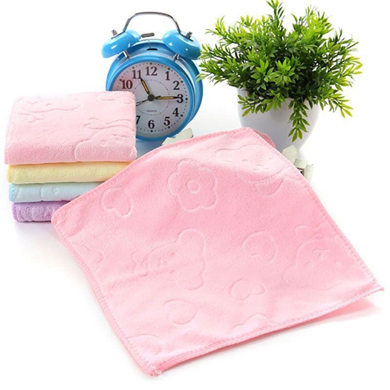 Microfiber Mini Square Towel Bear Pattern Washcloth 24 Bathroom Accessories