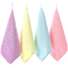Microfiber Mini Square Towel Bear Pattern Washcloth 24 Bathroom Accessories