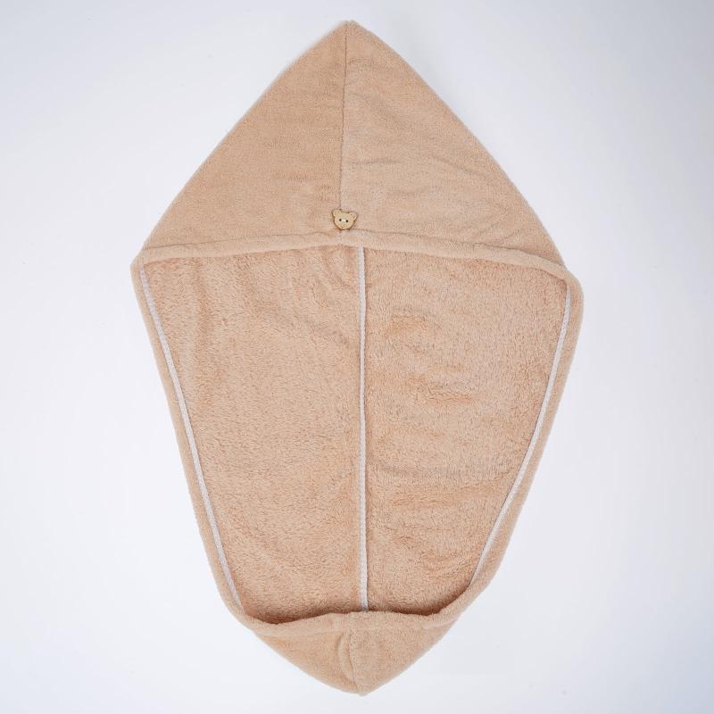 Hair Towel With Button Absorbent Hair Towel Wrap For Curly Hair Fast Drying