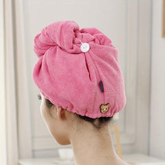 Ultra Absorbent Coral Fleece Hair Drying Cap