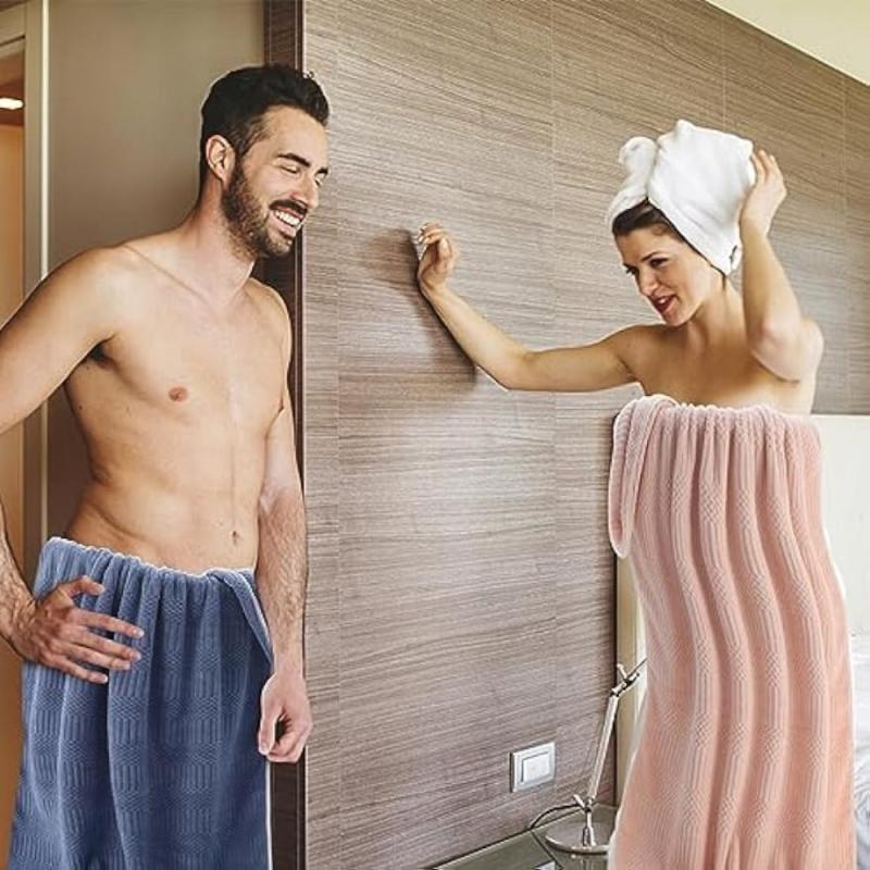 Soft Coral Fleece Bath Towel - Highly Absorbent - Home & Hotel Bathroom Supplies