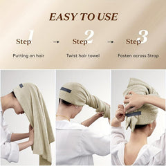 Microfiber Hair Drying Cap for Women Anti Frizz Hair Towel Wrap