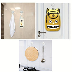 5pcs Strong Suction Cup Hook Waterproof Bathroom Punch Clear Wall Hook