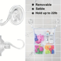 5pcs Strong Suction Cup Hook Waterproof Bathroom Punch Clear Wall Hook