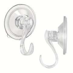 5pcs Strong Suction Cup Hook Waterproof Bathroom Punch Clear Wall Hook