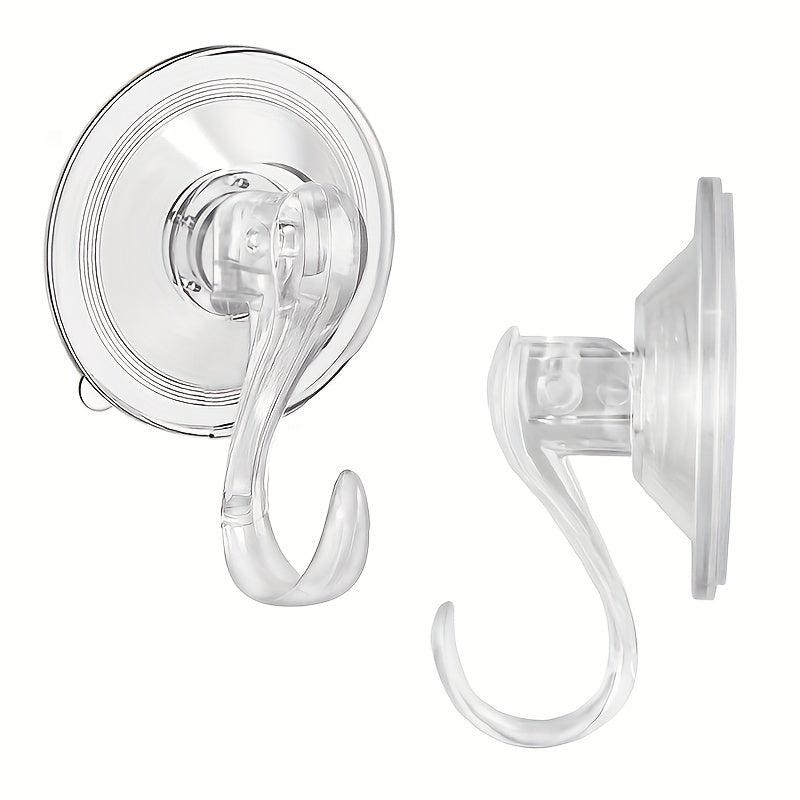 5pcs Strong Suction Cup Hook Waterproof Bathroom Punch Clear Wall Hook