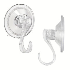 5pcs Strong Suction Cup Hook Waterproof Bathroom Punch Clear Wall Hook