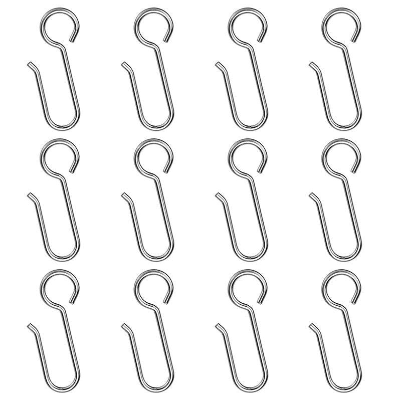 50pcs S-shaped Stainless Steel Curtain Track Hook for Ceiling Shower Curtain
