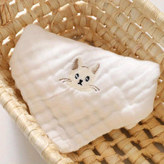 Animal Embroidered Washcloth Handkerchiefs Soft Absorbent Towel