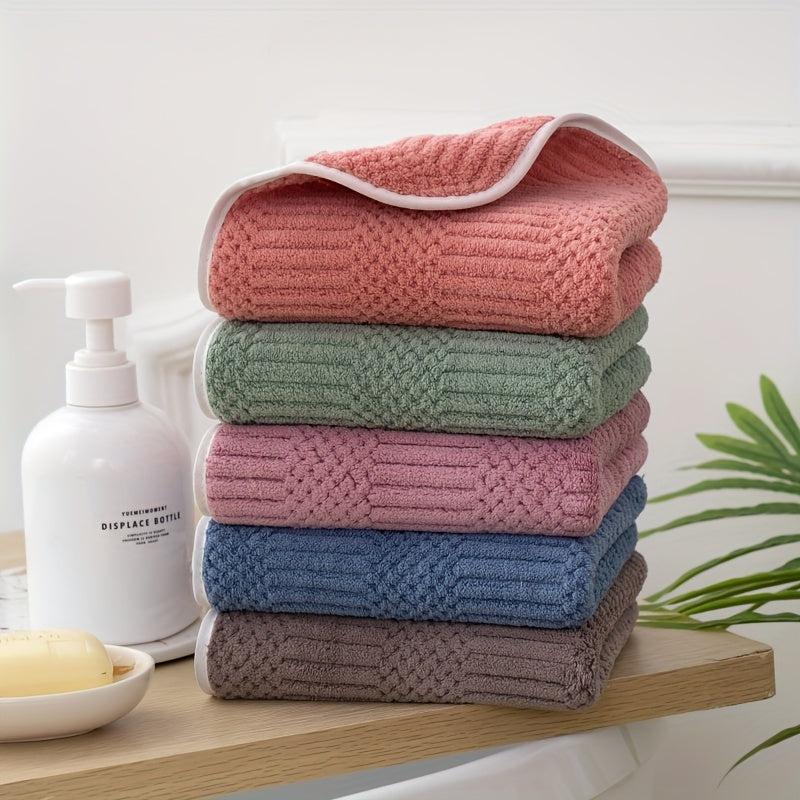 Soft Coral Fleece Hand Towel for Home Bathroom