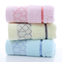 3pcs Cotton Square Towel Plain Small Towel Washcloth Solid Absorbent Washcloth