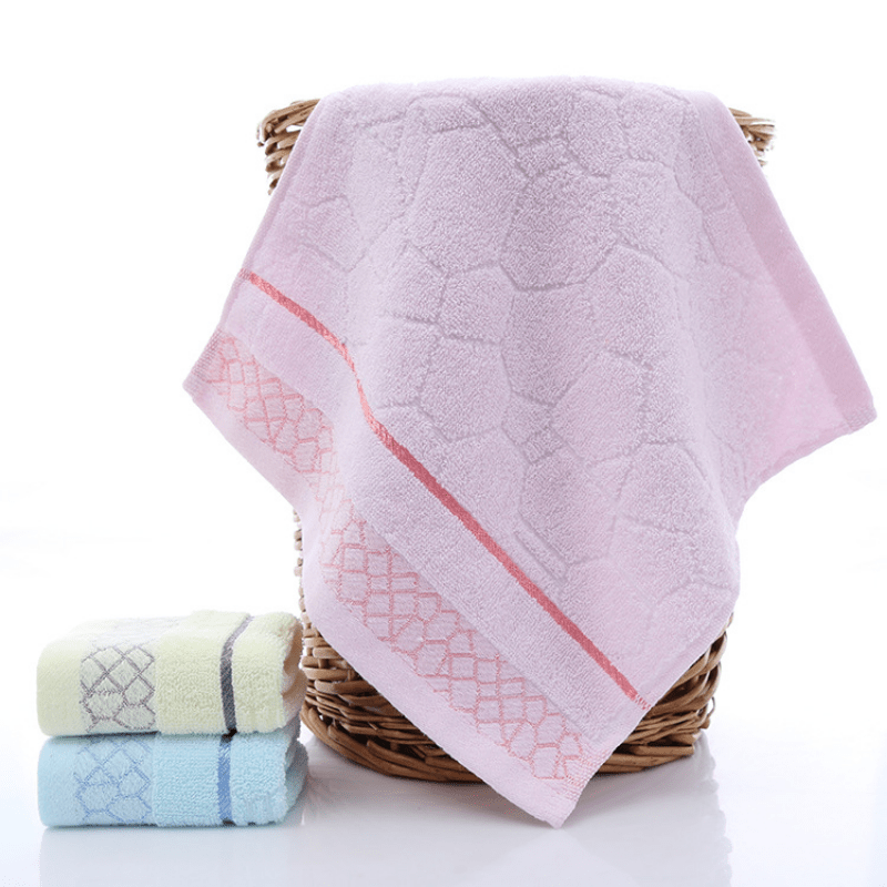 3pcs Cotton Square Towel Plain Small Towel Washcloth Solid Absorbent Washcloth