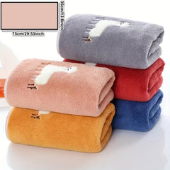 Alpaca Embroidered Hand Towel Coral Fleece Soft Skin-friendly Face Towel