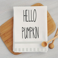 Thanksgiving Fall Dish Towel Soft Pumpkin