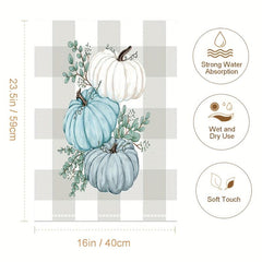 Thanksgiving Fall Dish Towel Soft Pumpkin