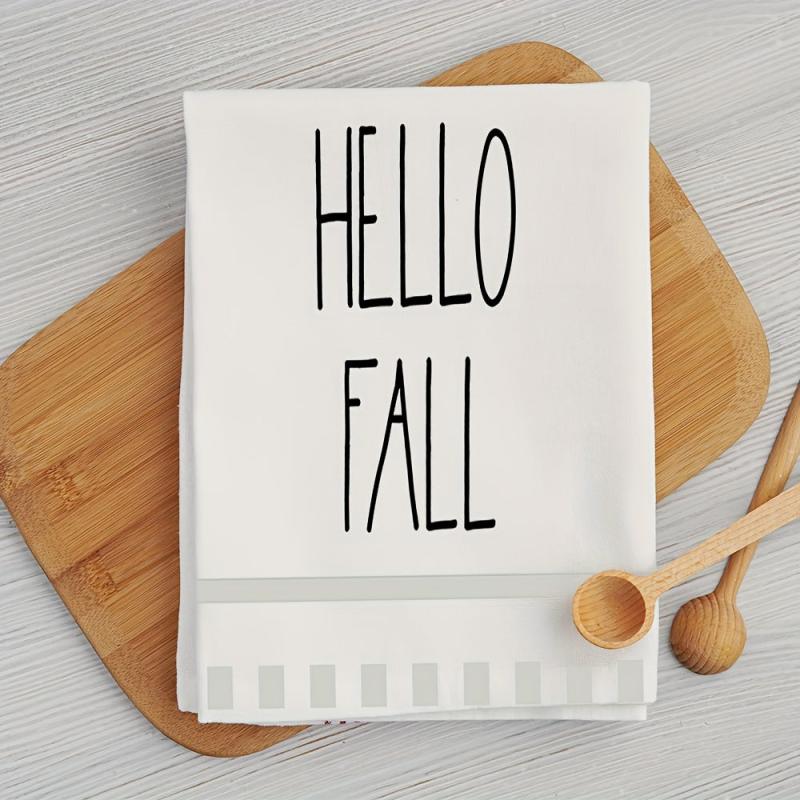 Thanksgiving Fall Dish Towel Soft Pumpkin